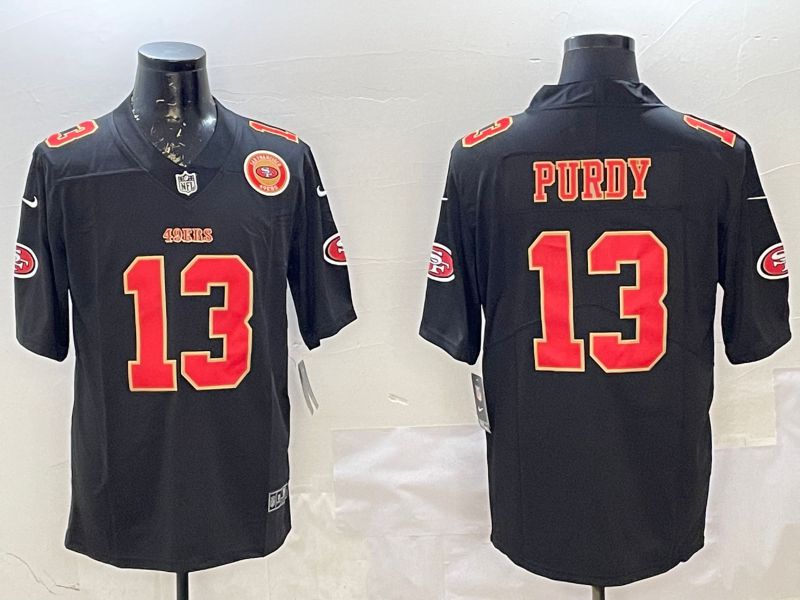 Men San Francisco 49ers #13 Purdy Black gold Fashion 2025 Nike Limited NFL Jersey style 5